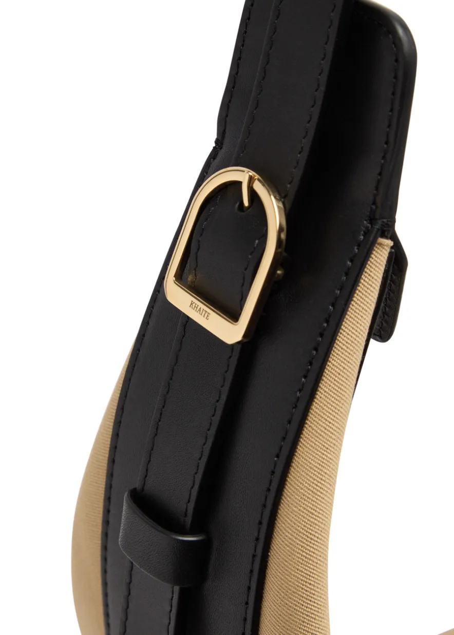 Augustina panelled canvas hobo bag