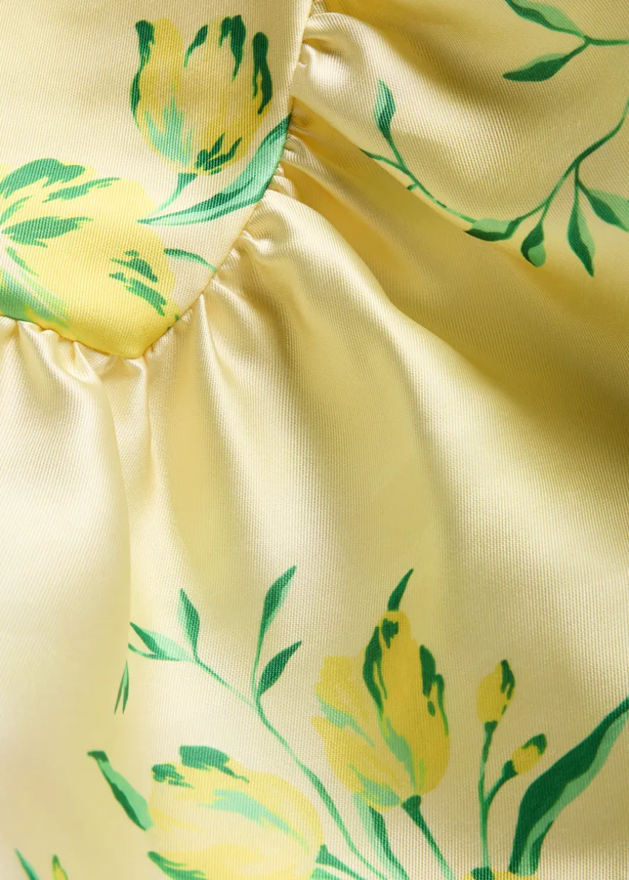Aura floral-print faille mini dress