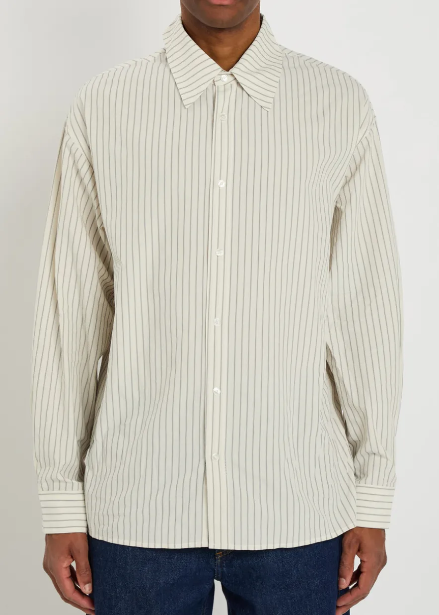 Aurel striped cotton-poplin shirt