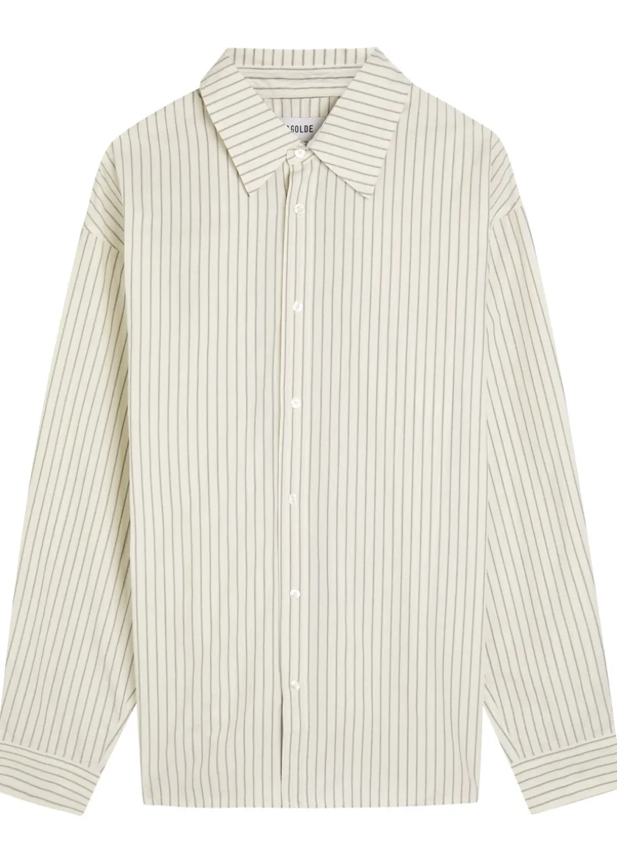 Aurel striped cotton-poplin shirt