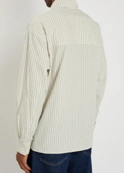 Aurel striped cotton-poplin shirt