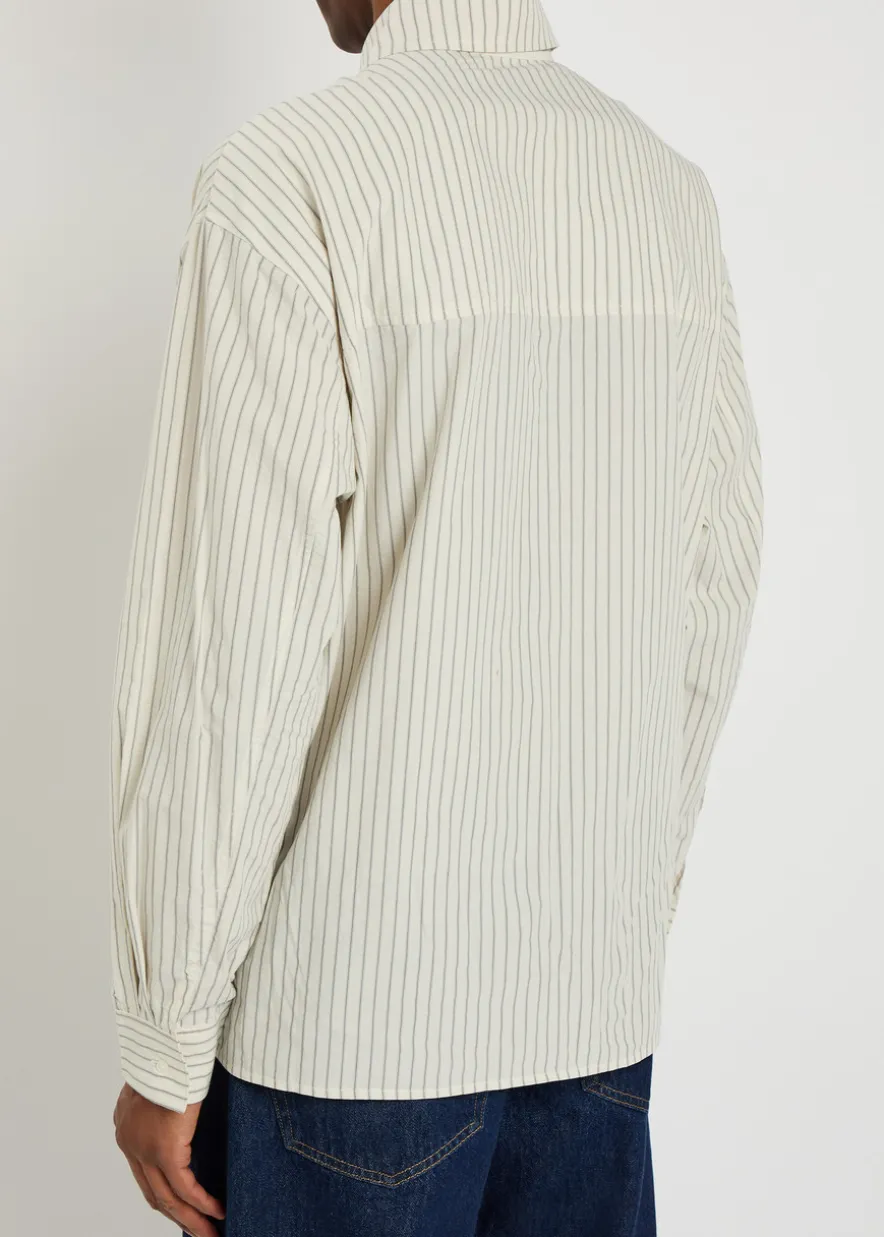 Aurel striped cotton-poplin shirt