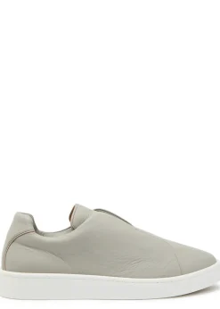 Aur3 grained leather sneakers