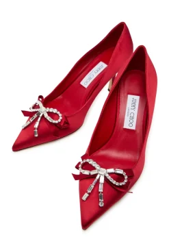 Auria 70 crystal-embellished satin pumps