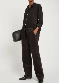 Aurora straight-leg corduroy trousers