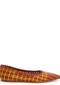 Aurora woven leather flats