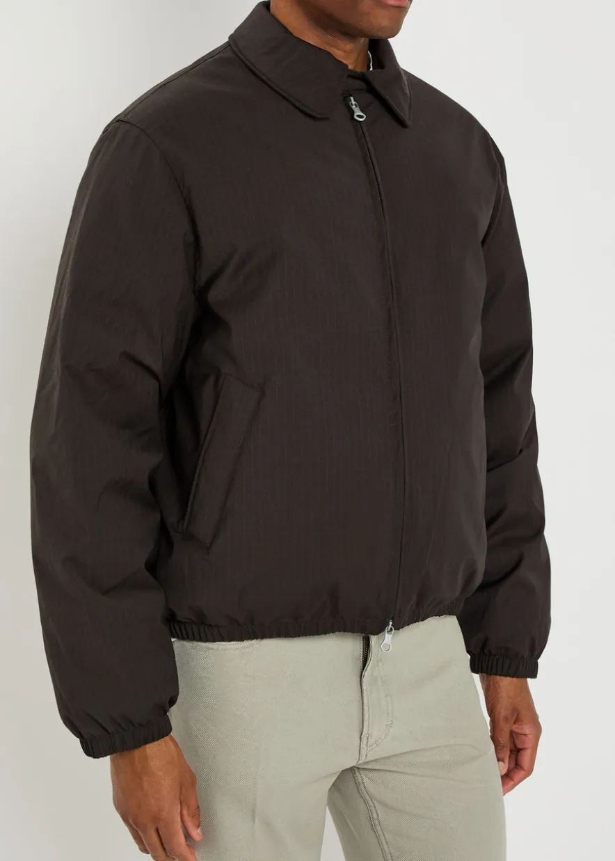 Avenue pinstriped padded woven jacket