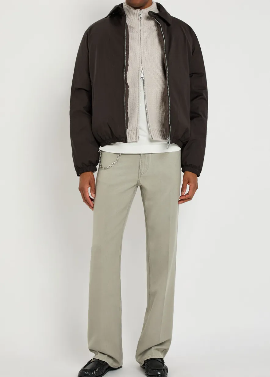 Avenue pinstriped padded woven jacket