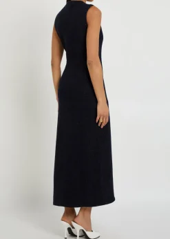 Avery shimmer tweed midi dress