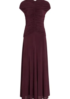Avita ruched stretch-jersey midi dress