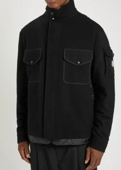 Avoine panelled wool and shell jacket