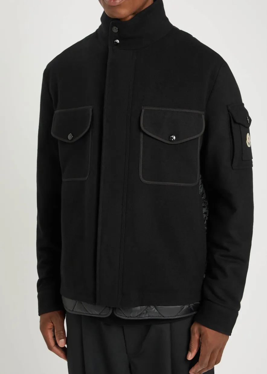 Avoine panelled wool and shell jacket