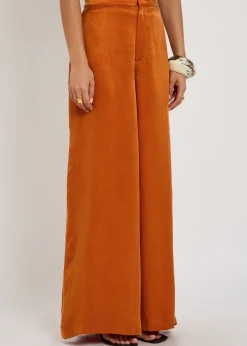 Avra wide-leg cupro trousers
