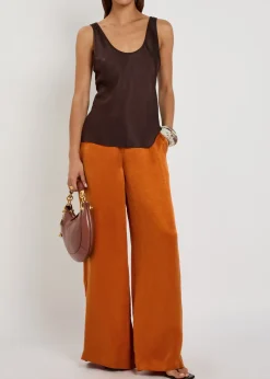 Avra wide-leg cupro trousers