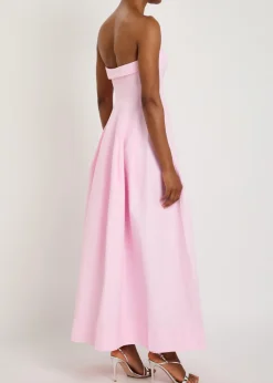 Avril strapless cotton-blend maxi dress