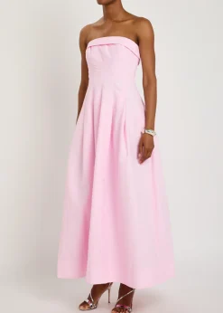 Avril strapless cotton-blend maxi dress