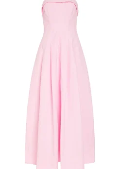 Avril strapless cotton-blend maxi dress