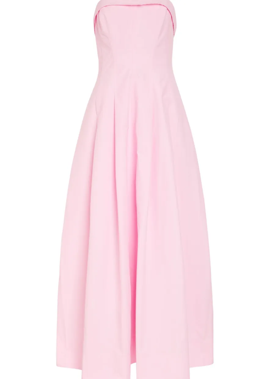 Avril strapless cotton-blend maxi dress