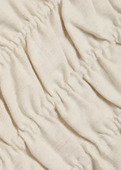 Ayla smocked linen tank top