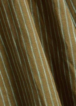 Ayla striped linen midi dress