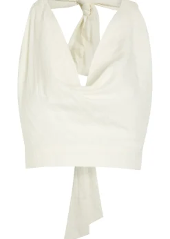 Ayla textured woven crop top