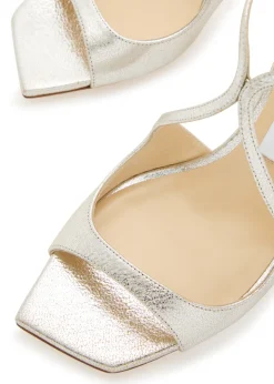 Azia 75 metallic leather sandals