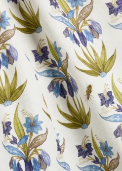 Azzurra printed linen-blend midi dress