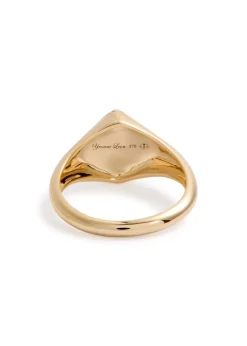 Baby Chevalière Marquise 9kt gold pinky ring