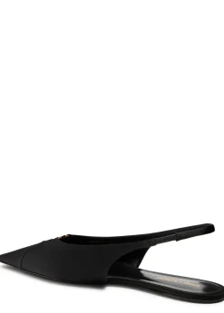 Babylone satin slingback flats