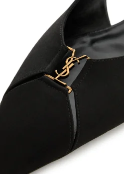 Babylone satin slingback flats