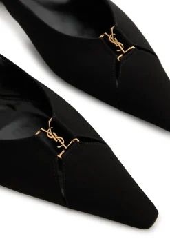 Babylone satin slingback flats