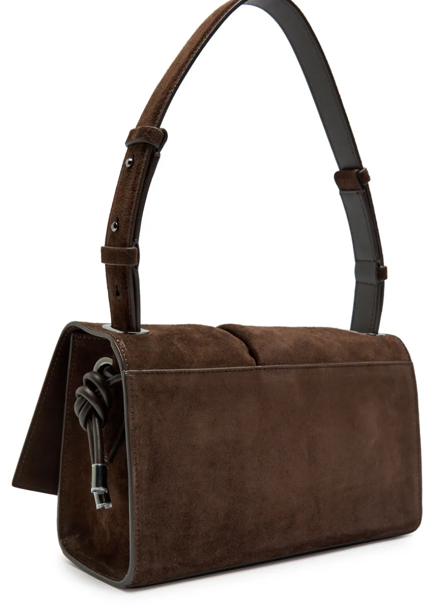 Baggy suede shoulder bag