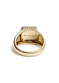 Bague Petit Damier 9kt gold pinky ring