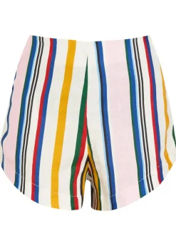 Bahamas striped linen shorts