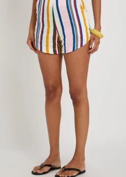 Bahamas striped linen shorts