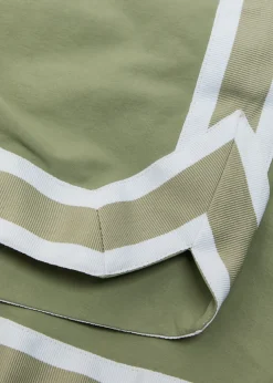 Baller striped poplin swim shorts