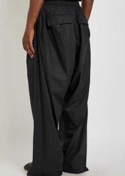 Balloon-leg cotton-poplin trousers