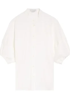 Balloon sleeve cotton shirt