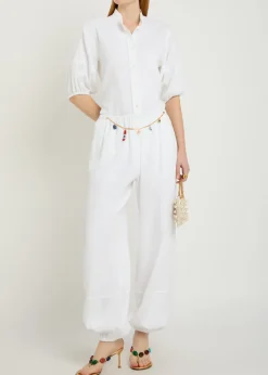 Balloon sleeve cotton shirt