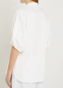 Balloon sleeve cotton shirt