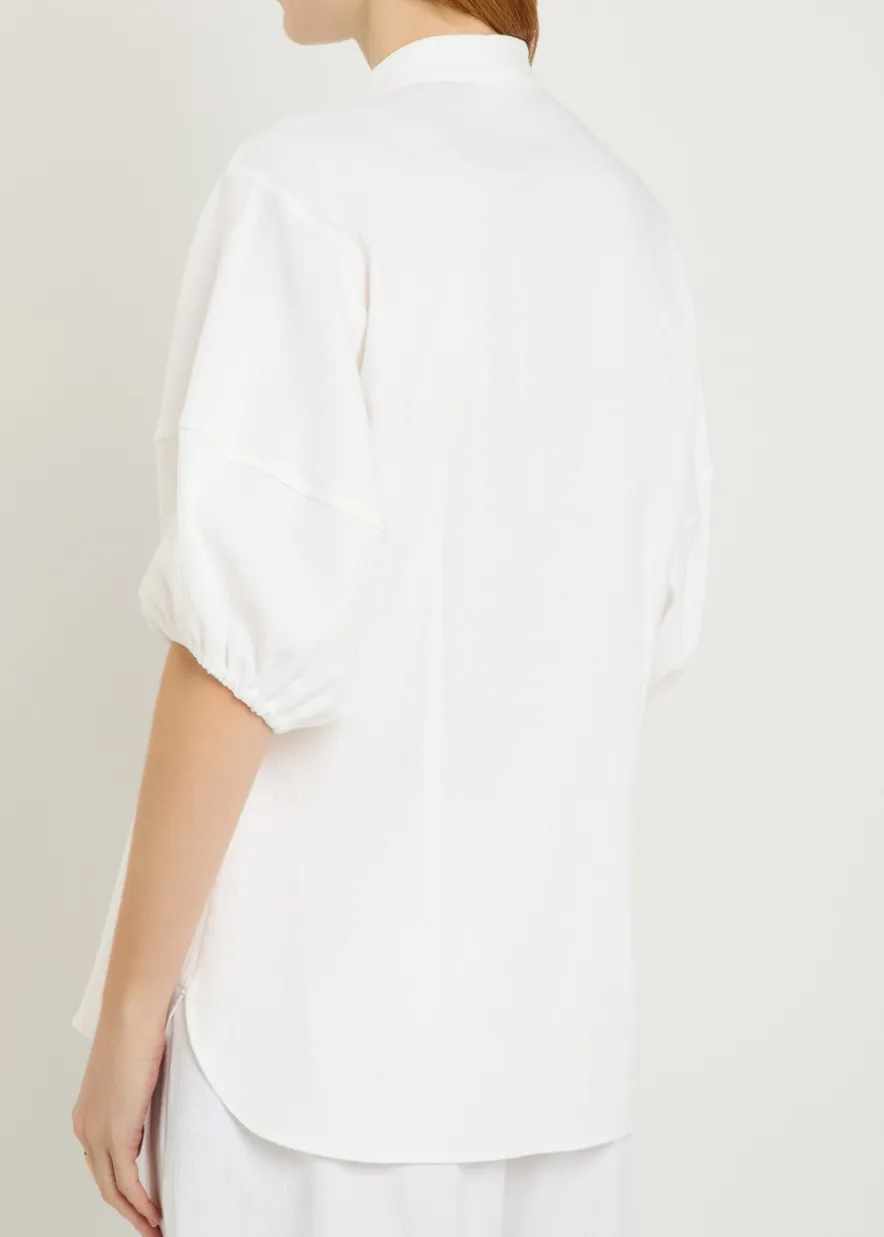 Balloon sleeve cotton shirt