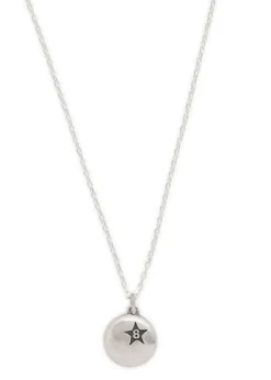 8 Ball sterling silver-plated necklace