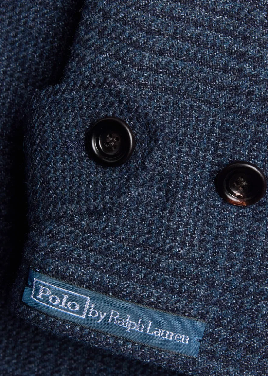 Balmacaan reversible belted wool and silk-blend coat