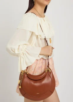 Banana leather shoulder bag