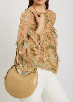 Banana leather shoulder bag