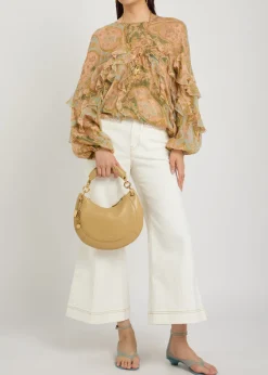 Banana leather shoulder bag