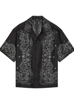 Bandana-print silk shirt