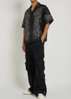 Bandana-print silk shirt
