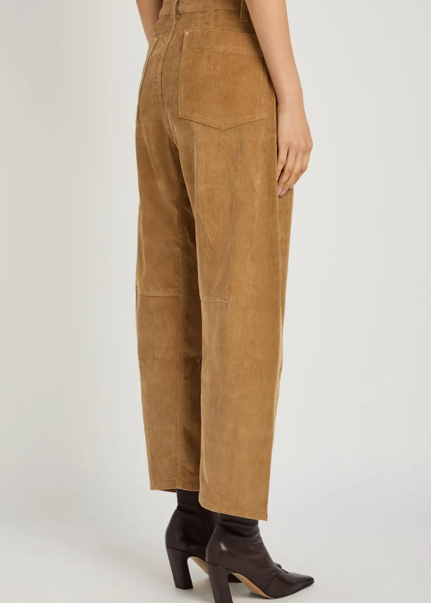 Barrel-leg corduroy jeans