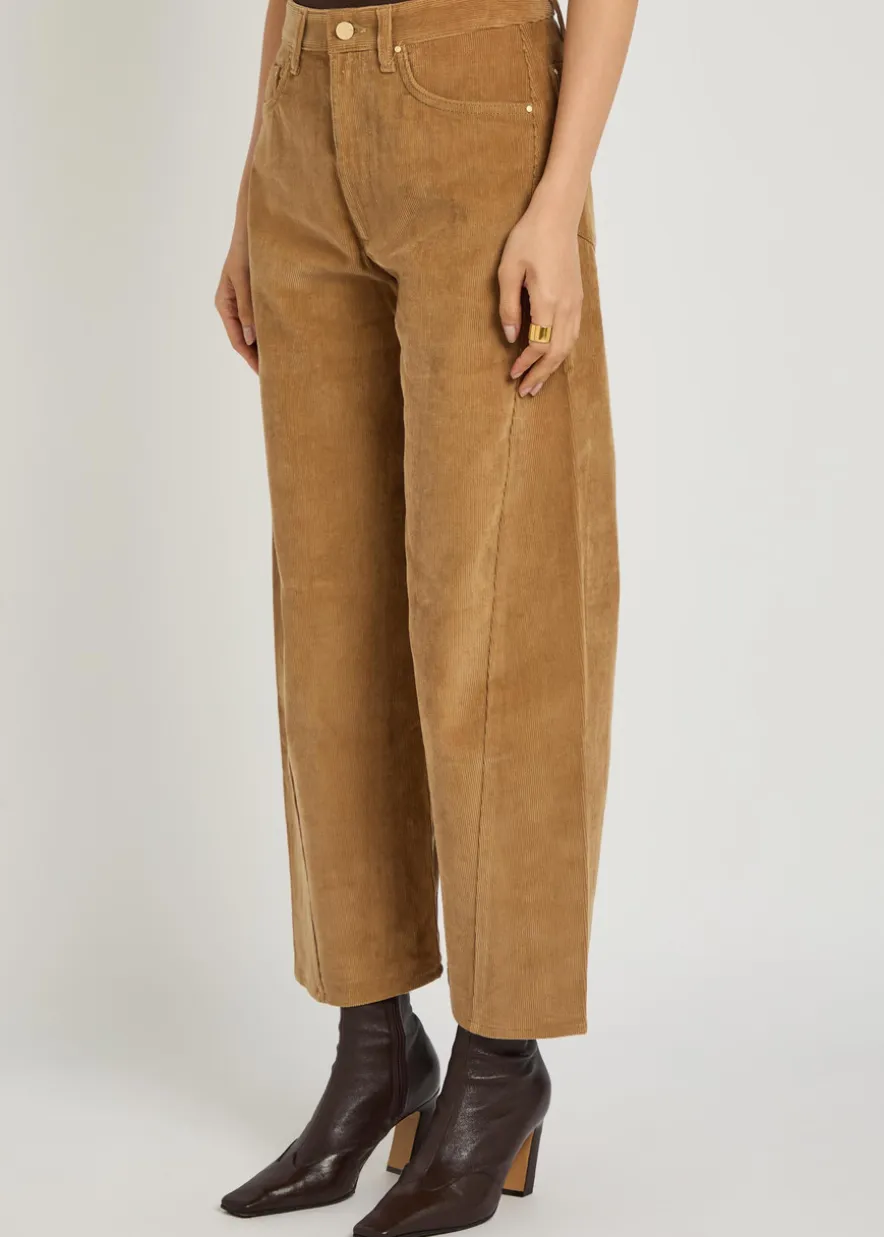 Barrel-leg corduroy jeans